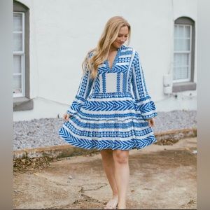 Blue Tunic Dress / Cover Up | Boutique Purchased | Lightly Worn | Size Small